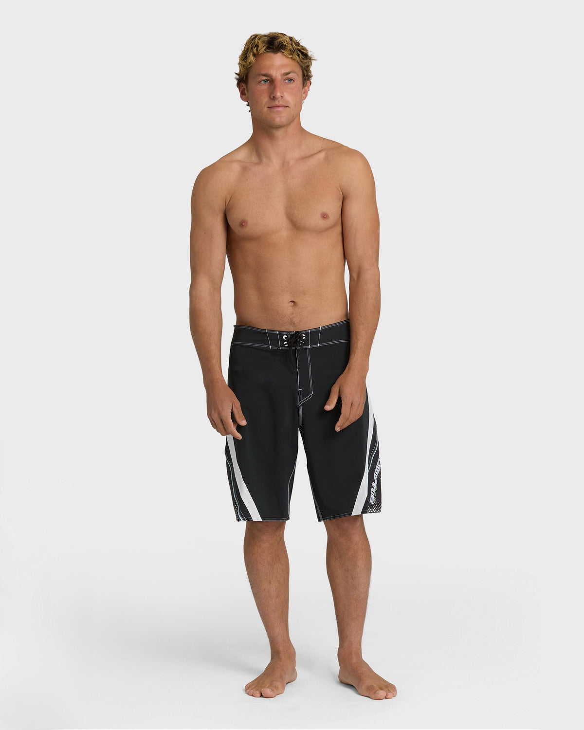 Fluid 2k Pro 21 Boardshorts - Black/White - Black