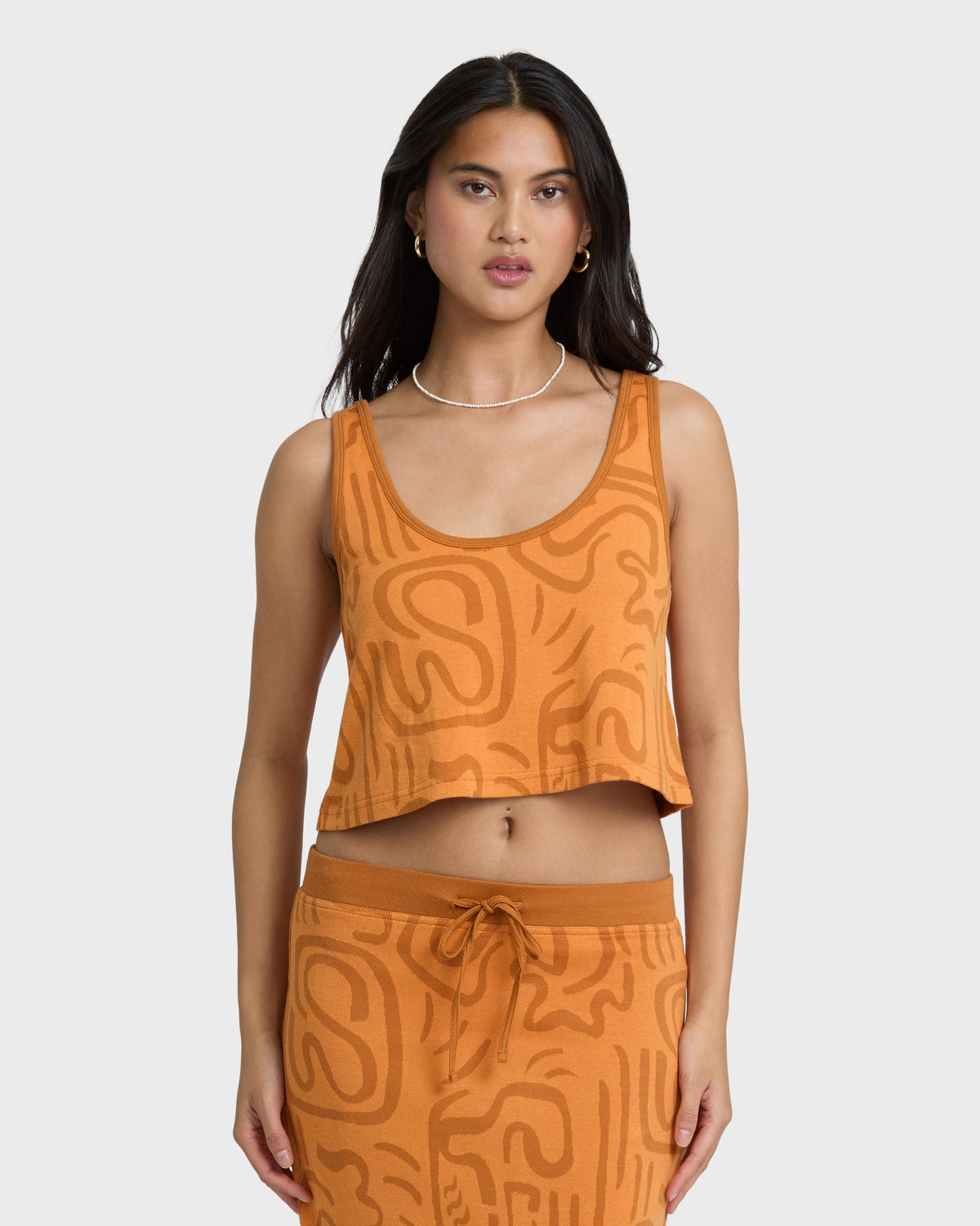Embers Knit Tank - Tangerine